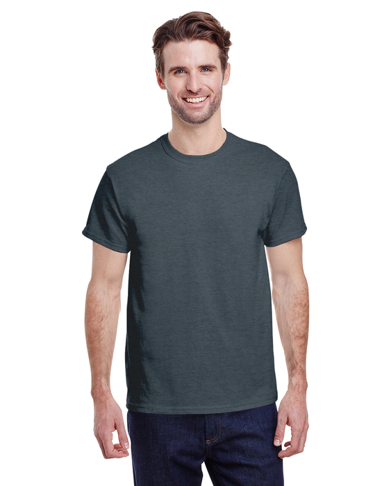 Gildan Adult Heavy Cotton 8.8 oz./lin. yd. T-Shirt | G500 | Dark Heather • Turnaround: 2-5 Business Days