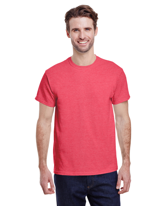 Gildan Adult Heavy Cotton 8.8 oz./lin. yd. T-Shirt | G500 | Heather Red • Turnaround: 2-5 Business Days