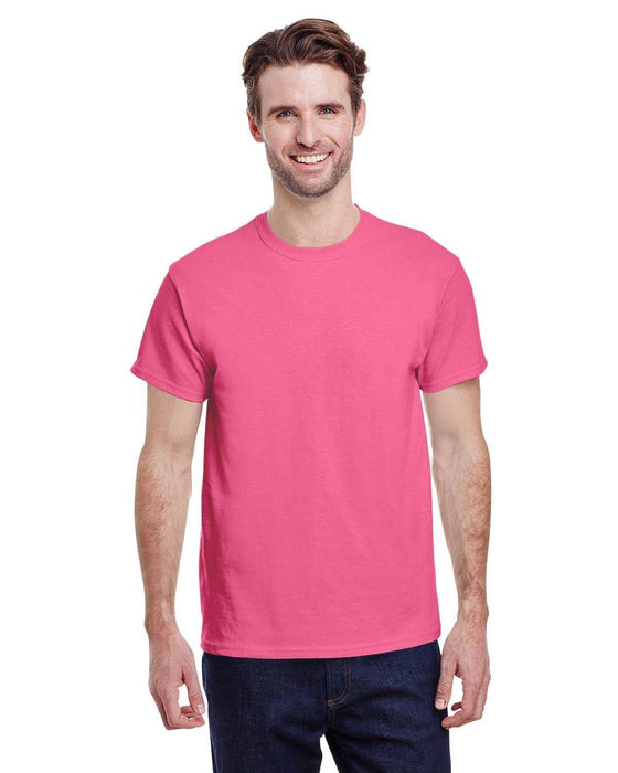 Gildan Adult Heavy Cotton 8.8 oz./lin. yd. T-Shirt | G500 | Azalea • Turnaround: 2-5 Business Days