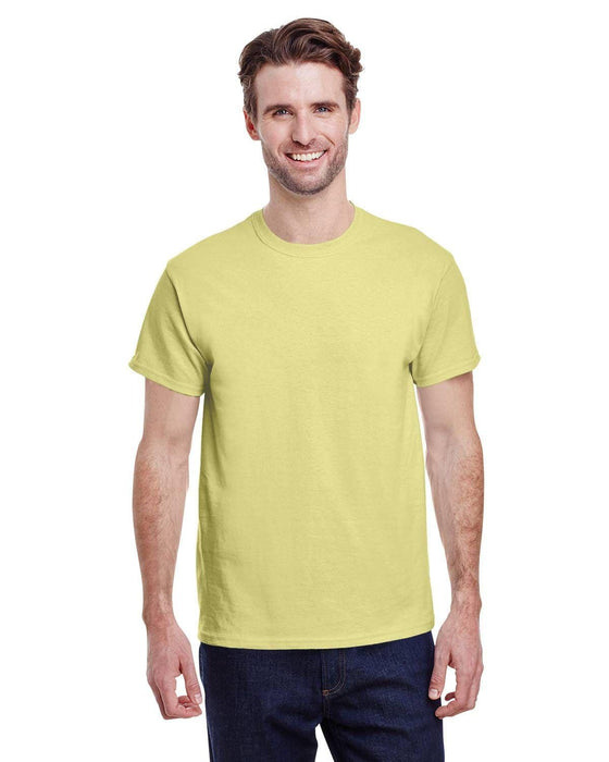 Gildan Adult Heavy Cotton 8.8 oz./lin. yd. T-Shirt | G500 | Yellow Haze • Turnaround: 2-5 Business Days