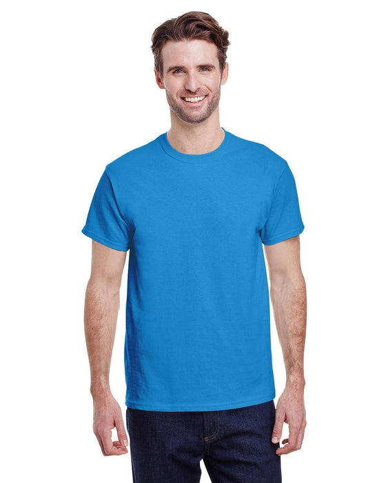 Gildan Adult Heavy Cotton 8.8 oz./lin. yd. T-Shirt | G500 | Heather Sapphire • Turnaround: 2-5 Business Days