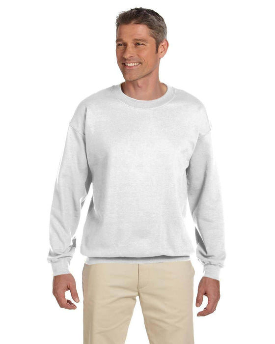 Gildan Adult Heavy Blend 13.3 oz./lin. yd., 50/50 Fleece Crew | G180 | White • Turnaround: 2-5 Business Days