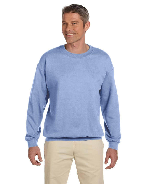 Gildan Adult Heavy Blend 13.3 oz./lin. yd., 50/50 Fleece Crew | G180 | Light Blue • Turnaround: 2-5 Business Days