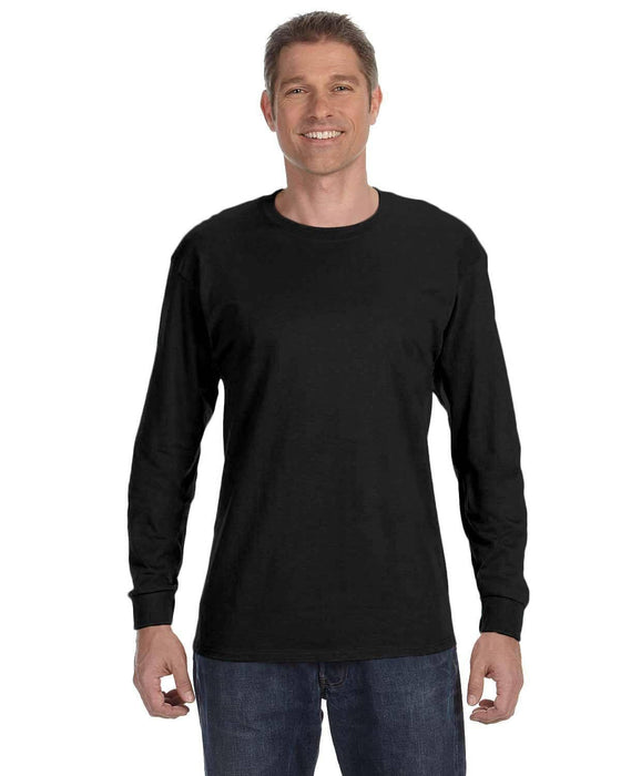 Gildan Adult Heavy Cotton 8.8 oz./lin. yd. Long-Sleeve T-Shirt | G540 | Black • Turnaround: 2-5 Business Days