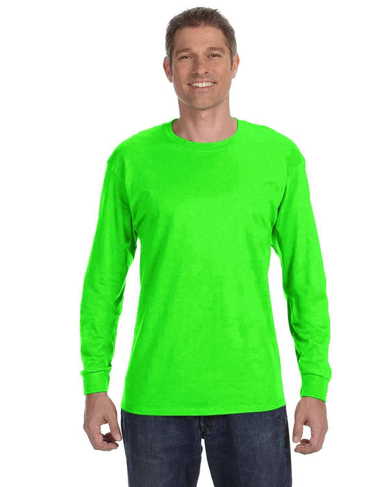 Gildan Adult Heavy Cotton 8.8 oz./lin. yd. Long-Sleeve T-Shirt | G540 | Irish Green • Turnaround: 2-5 Business Days